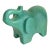 Vintage African Folk Art Carved Soapstone Ocean Green Elephant Figurine Animal For Sale