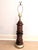 Wood Mid Century Turned Wood Column Lamp With Rush Accent For Sale - Image 7 of 9
