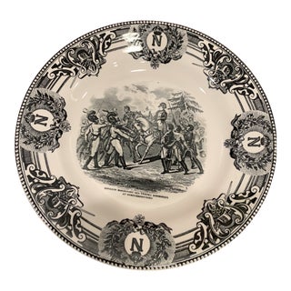 Boch Freres La Louviere Napoleanic Wars Commemorative Plate For Sale