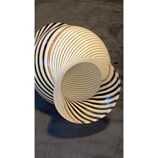 White Dino Martens 1954 Merano Vase Vintage Black, White, and Copper Mid Century Beauty! For Sale - Image 8 of 11