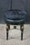 Mid Century Regency Style Ebonized Gold Painted Upholstered Stool Pouf Bench For Sale - Image 17 of 18