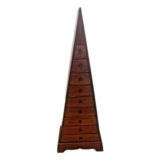 Vintage Nova Furniture Chest of Drawers Pyramid Shape Apothecary Storage Dresser For Sale