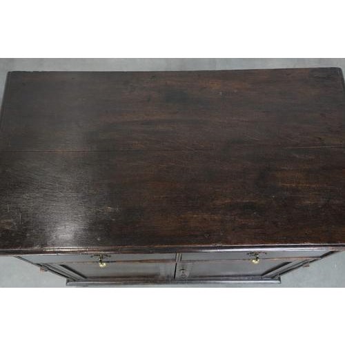 Wood Antique English Two-Door Cabinet, 1700s For Sale - Image 7 of 12