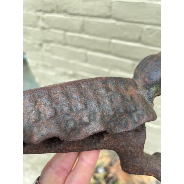 Mid 19th Century Antique 1800s Cast-Iron Alligator Apothecary Cork-Press For Sale - Image 5 of 11