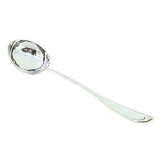 Silver Soup Ladle with Handle Grooves For Sale