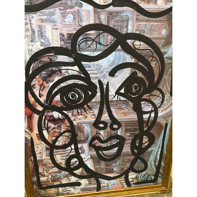 Portraiture 1970s Peter Keil Large Portraiture Canvas Painting For Sale - Image 3 of 9