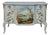 1950s Italian / Venetian Hand Painted Commode or Chest W/ Pastoral Landscape For Sale