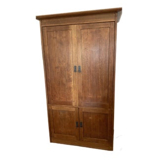 Stickley Oak Entertainment Center For Sale