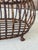 A wonderfully timeworn vintage iron jardinière featuring an elegant openwork design with scrolling details and distinctive...