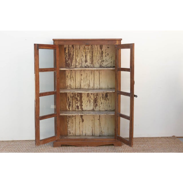 Vintage Colonial Scholar's Vitrine Teak Bookcase For Sale In Los Angeles - Image 6 of 7