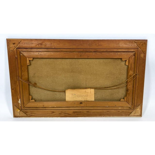 Mid 20th Century Mid 20th Century Danish Modernist Expressionist Painting Signed For Sale - Image 5 of 6