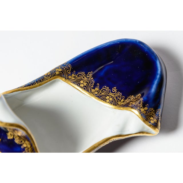Rare Meissen Cobalt Blue Hand Painted "Shoe" Slipper of Castle Moritzburg C 1890 For Sale - Image 10 of 11