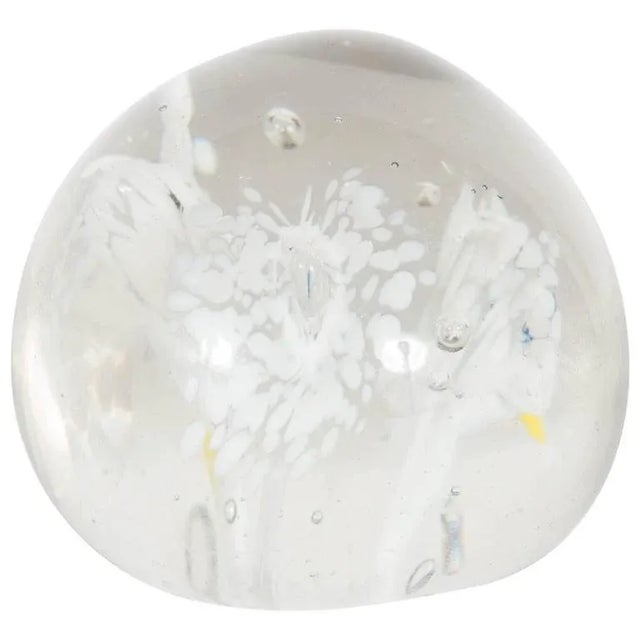 1950s Handblown Wild Flower Art Glass Paperweight Attributed to Fratelli Toso For Sale - Image 5 of 5