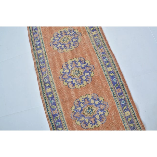 Textile Antique Vintage Kitchen Decor Runner Rug For Sale - Image 7 of 10