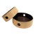 Set of 2 Faux Crocodile Embossed Leather Nesting Round Serving Trays For Sale