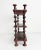 Burgundy Early 20th C Folk Art 3-Tier Spool Shelf With Painted Finish For Sale - Image 8 of 12