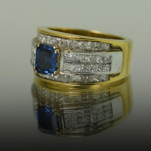 Late 20th Century Sapphire Ring, Size 5 For Sale - Image 4 of 4