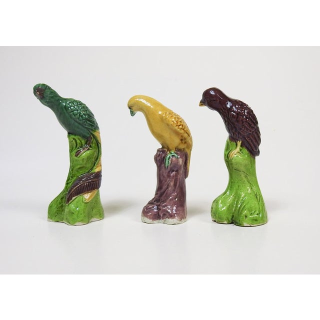 Chinese Small Late 19th Century Chinese Export Porcelain Phoenix Birds - Set of 3 For Sale - Image 3 of 6