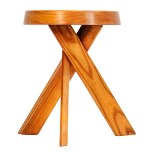 Early S31 Stool in Elm by Pierre Chapo, France, 1970s