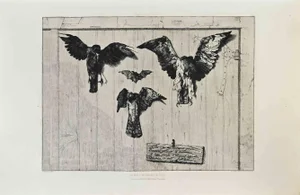 Félix Bracquemond, Le Haut d'Un Battant de Porte, Etching, 1870s
