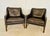 Vintage Scandinavian Fredrik Kayser Brown Leather Lounge Chairs, 1960s, Set of 2 For Sale - Image 3 of 18