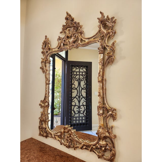 Platinum 1960s Italian Console Table With Mirror - Set of 2 For Sale - Image 8 of 12