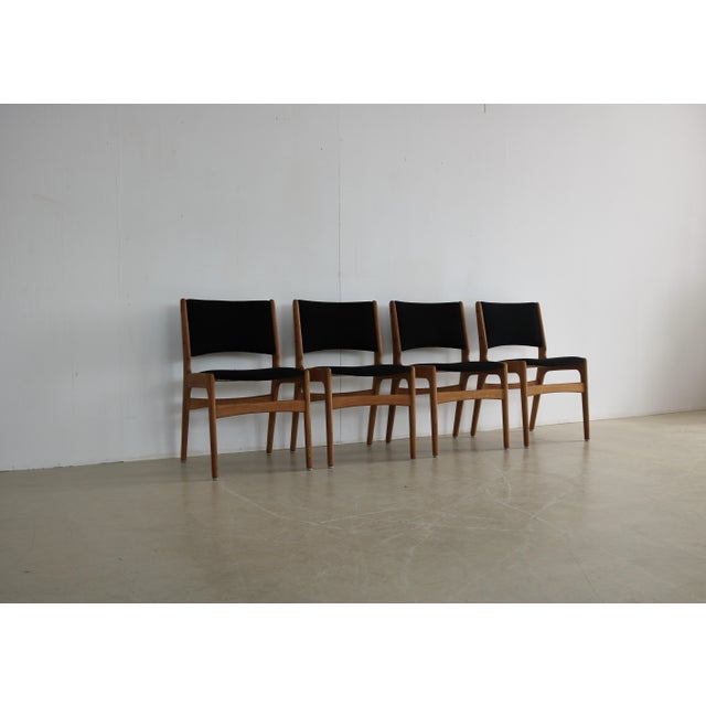 Vintage Dining Chairs in Oak, 1960s, Set of 4 For Sale - Image 9 of 9