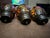 Metal Vintage Amber Glass Newel Post Finials Staircase Toppers - Set of 3 For Sale - Image 7 of 7