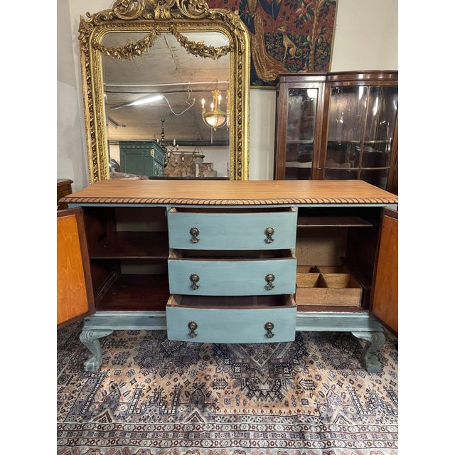 Queen Anne Style Mahogany Sideboard For Sale - Image 5 of 9