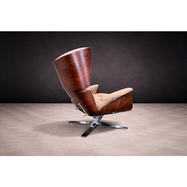 Brazilian Modern "Paulistana" Armchair With Ottoman by Jorge Zalszupin, C. 1959 - Lot 802a For Sale - Image 11 of 18