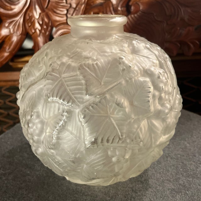 1920s Espaivet France Art Deco Acid Etched Glass Vase For Sale - Image 11 of 11