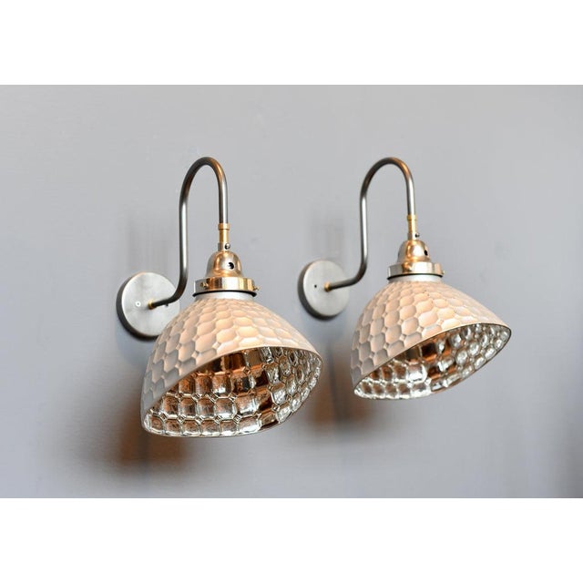 Mercury Glass Wall Lights, 1920s, Set of 2 For Sale - Image 11 of 12