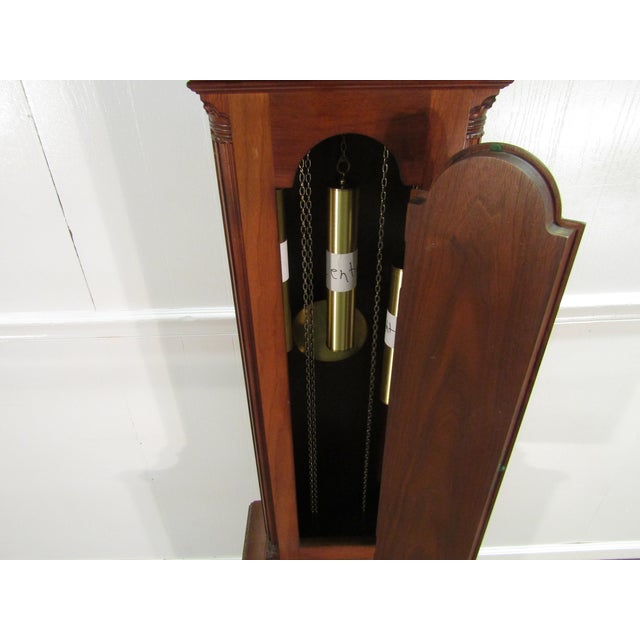 Henry Ford Museum Solid Mahogany Cased Grandfathers Clock For Sale - Image 9 of 14