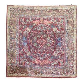 Antique Square Persian Sarouk Rug For Sale