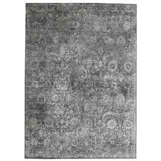 Bryant Gray/Charcoal hand knotted Wool/Viscose/Cotton Rug - 8'x10' For Sale