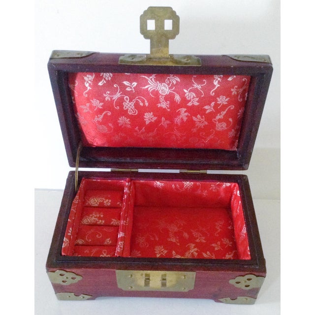 Chinese Rosewood & Jade Jewelry Box Chairish