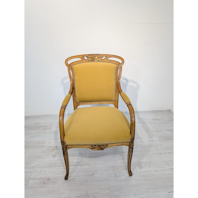 Art Nouveau Armchair Throne on Springs, 1890s For Sale - Image 6 of 18