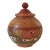 Vintage Hand-Painted Wooden Lidded Jar For Sale
