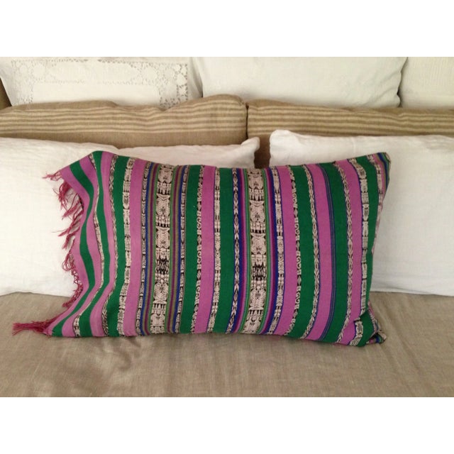 Textile Jaspe Corte Guatemalan Pillow Cover For Sale - Image 7 of 8