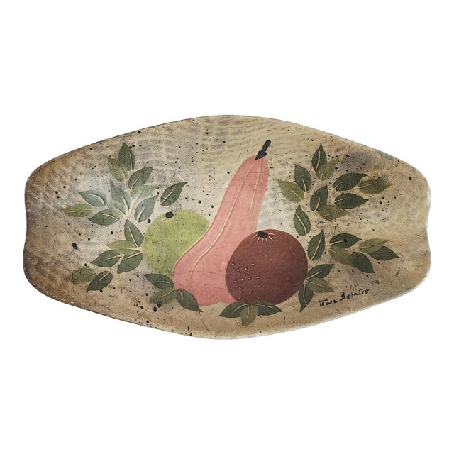 Mid-Century Marc Bellaire "Still Life" Pottery Ashtray For Sale