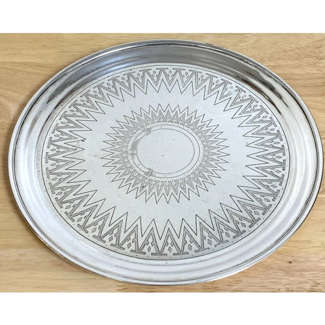 19th Century Russian Silver Engraved Salver, 1879 For Sale In West Palm - Image 6 of 8