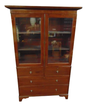 19th Century Regency Mahogany Bookcase/ China Cabinet