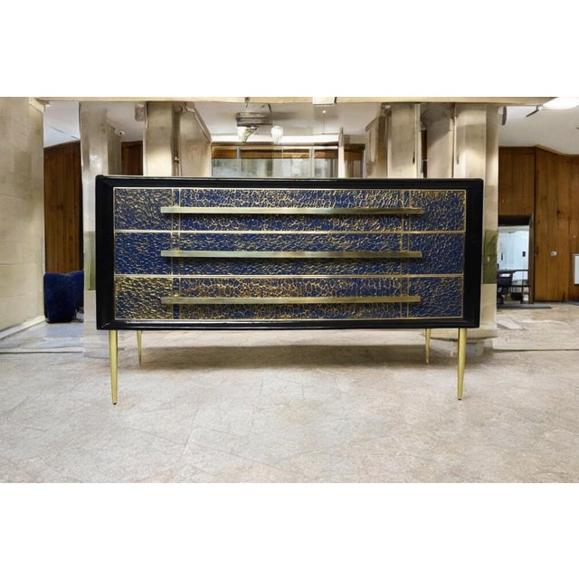Chest of Drawers in Sapphire Blue Murano Glass from Justfurnituress SRL For Sale - Image 14 of 17