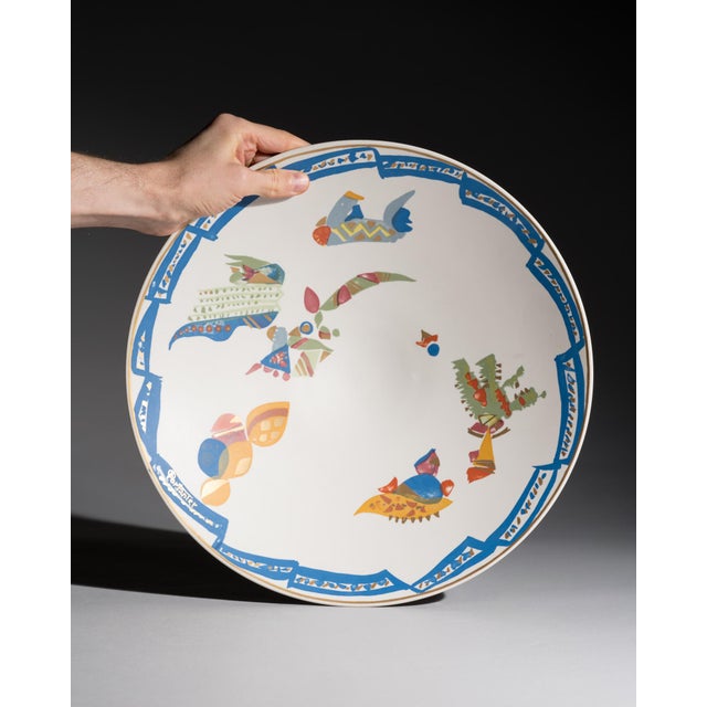 Rosenthal Large Alta Mira Porcelain Wall Plate by Gilbert Portanier for Rosenthal, 1970s For Sale - Image 4 of 13