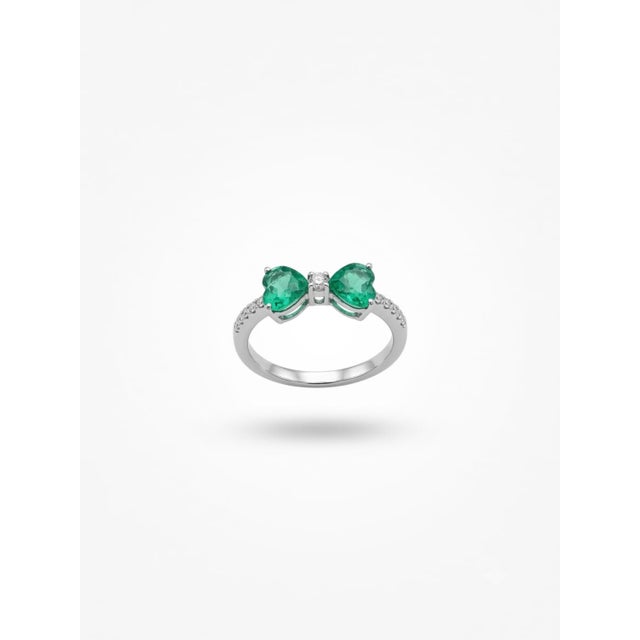 Natural 18k Gold Emerald Halo Ring With 0.15ct Diamonds, New For Sale - Image 4 of 8