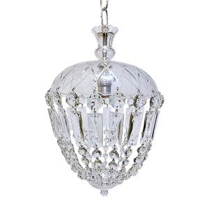 Vintage Hand Cut Glass Dish Basket Chandelier