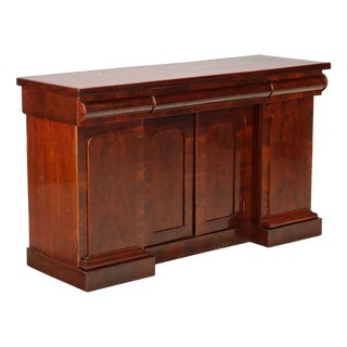 19th Century English Mahogany Credenza For Sale