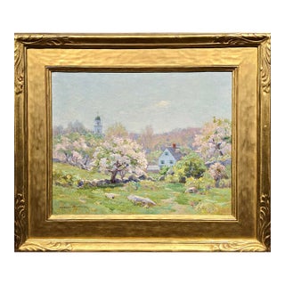 Melbourne Havelock Hardwick—Apple Blossoms at a New England Farm-Oil Painting For Sale