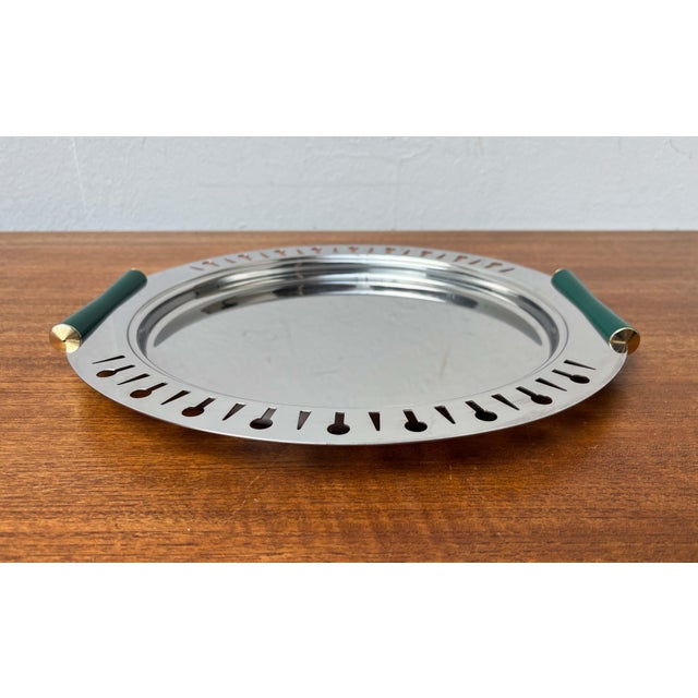 Postmodern Metal Tray from Inoxbeck, Italy, 1980s For Sale - Image 16 of 18