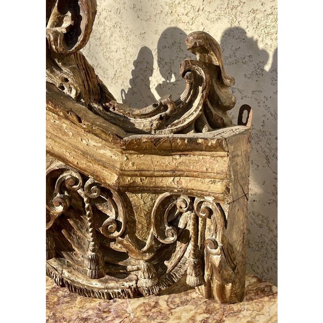 17th Century Carved Wooden Throne Canopy For Sale - Image 9 of 13